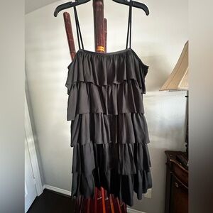 Black Tiered Ruffle Dress